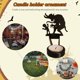 thumbnail image 4 of Candelabros de Halloween Decoraciones Metal Terror Portavelas Proyectores de sombras, 4 of 8