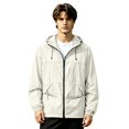 thumbnail image 2 of Men Lightweight Hooded Jacket Sun Protection Breathable Thin Outerwear with Zipper Front and Adjustable Drawstring Design, 2 of 8
