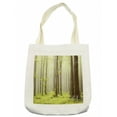 thumbnail image 1 of Woodland Tote Bag, Misty Springtime Beech Forest Photo Taken in the Mountains of Central Europe, Cloth Linen Reusable Bag for Shopping Books Beach and More, 16.5" X 14", Cream, by Ambesonne, 1 of 2