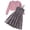 Pink-Floral, variant on Aideaone Girls Casual Adjustable Strap Sleveless Dress Cardigan Set Size 5-12Y