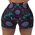 thumbnail image 2 of Salouo Dreamcatcher With Feathers Print Women's Athletic Shorts,Booty Shorts Biker Shorts High Waisted Elastic Workout Shorts for Yoga Gym Running Sports-XX-Large, 2 of 8