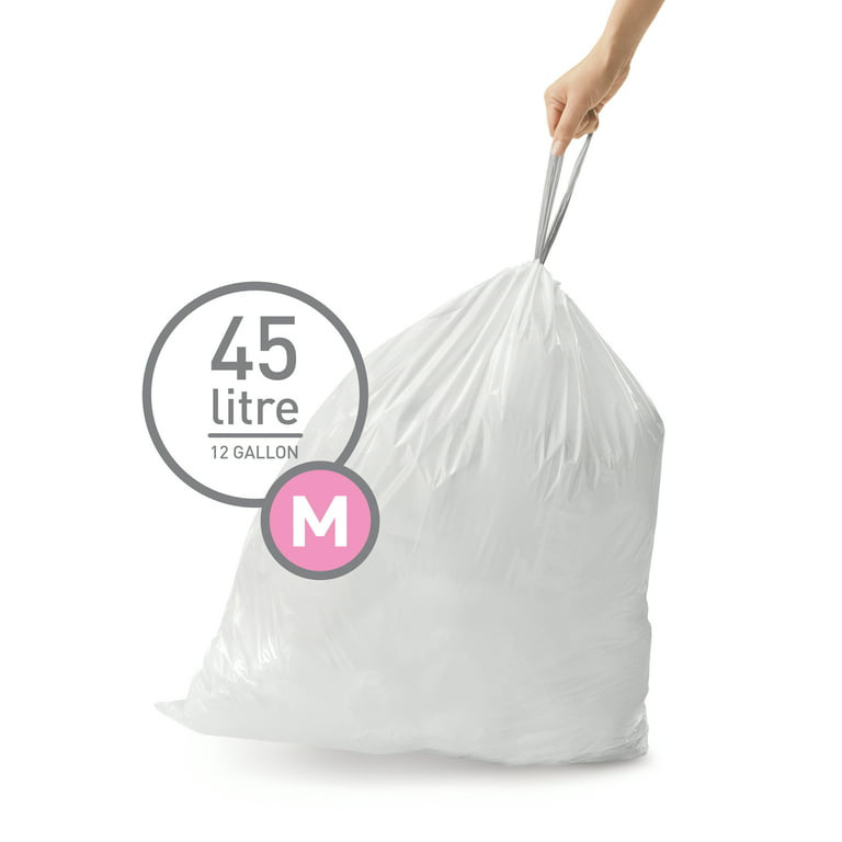 Code M 200 Count 12 Gallon  45 Liter Trash Bags Compatible with