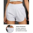 thumbnail image 2 of Women's Quick-Dry Running Shorts Workout Sport Layer Active Shorts with Pockets 1.75", 2 of 5