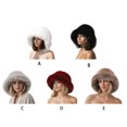 thumbnail image 3 of Baohd AcrylicFibers Outdoor Activities Faux Fur Bucket Hat Is Functional Accessory Winter Hat For Women White, 3 of 6