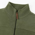 thumbnail image 5 of WTOBBY Men's Full Zip Fleece Jacket, Lightweight Outdoor Hiking Casual Soft Warm Coat with Pockets for Everyday Comfort and Style,Army Green L, 5 of 7