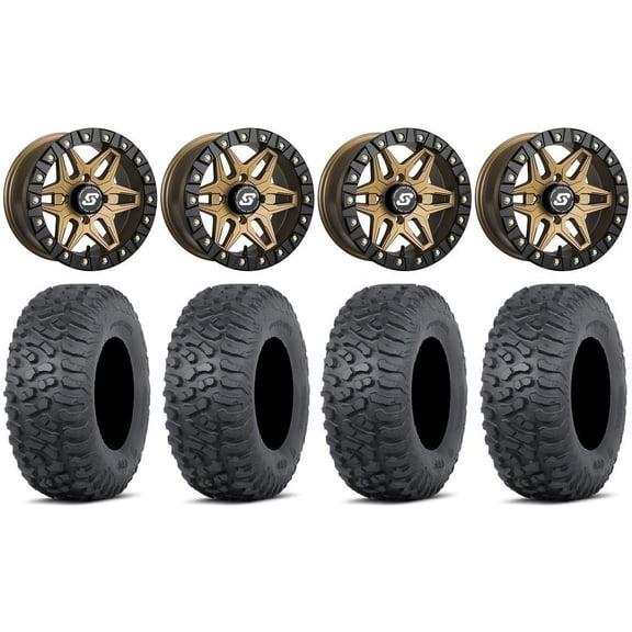 Sedona Split 6 Bdlk 14" Wheels Br 30" Terra Hook Tires Polaris RZR XP 1000 / PRO XP / Ranger XP 900/1000