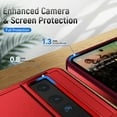 thumbnail image 6 of Elehold Layer Hybrid Rugged Case for Google Pixel 7 6.3 inch Hard PC and Soft TPU with Metal Ring Folding Kickstand Shockproof and Magnetic Car Mount Durable Dual Protective Phone Case, Red, 6 of 10