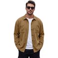 thumbnail image 4 of Vxararl Corduroy Shirt Jacket for Men, Casual Button‑Up Long‑Sleeve Vintage Corduroy Shirt Shacket, Overshirt with Dual Chest Pockets for Daily Fall Casual Outfits Khaki S, 4 of 4