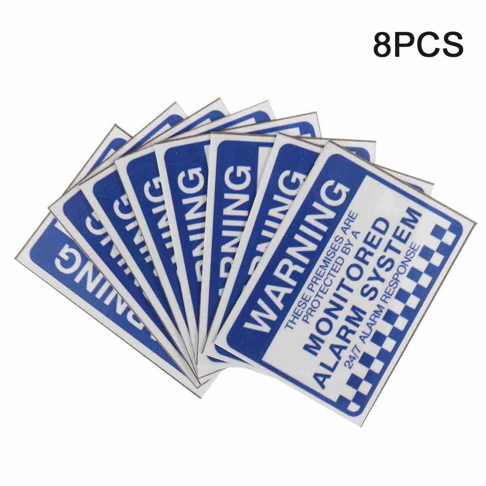 24 Hour Response Monitored Alarm Warning Security Stickers-Home/Business Signs 
