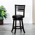 thumbnail image 2 of 4-Slat Back Design, Padded Bonded Leather Seat, Flared Legs - Enhance Dining Space Decor, 2 of 6