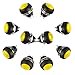 thumbnail image 3 of Larcele 10 Pieces 12mm Waterproof Push Button Momentary On Off Switch ANKG-01 (Yellow), 3 of 4