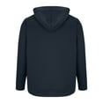 thumbnail image 4 of Timoontee Men's Workwear Hoodies Long Sleeve Quarter Zip Pullover Hooded Sweatshirts Casual Fall Winter Trendy Workwear Sweatshirts Solid Pockets Athletic Tops Navy M, 4 of 5