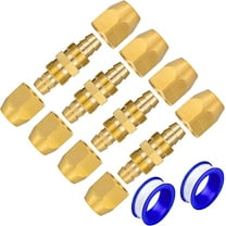 4PCS Soild Brass Air Reusable Hose Splicer For 1/4-Inch ID Hose,1/4" Air Hose Repair Fitting