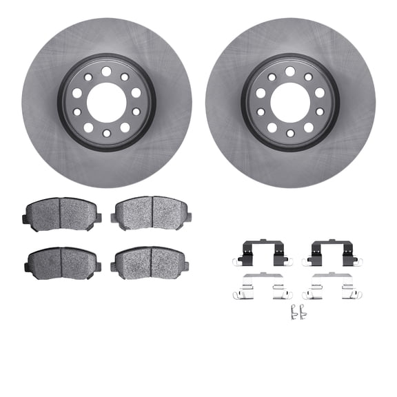 Dynamic Friction Company Front Brake Rotors with 5000 Advanced Brake Pads includes Hardware 6512-39161