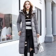 thumbnail image 5 of Chaqueta de algodón para mujer, chaqueta de algodón con plumón, chaqueta de algodón con capucha hasta la rodilla para mujer, 5 of 5