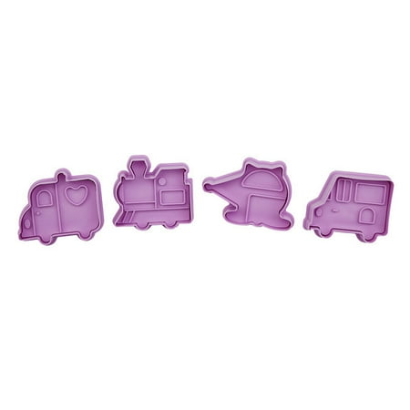 

2 Pcs Cartoon Cute PP Mold Set for Cookie Making Decorating Fondant Cake Tool Cars