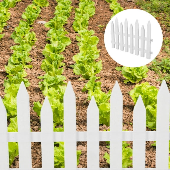 MLINS  Flower Bed Edging Borders Garden Fence Picket Small Decorative Baby White
