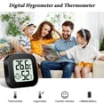thumbnail image 4 of Termómetro higrómetro interior, mini termómetro higrómetro digital de alta precisión, monitor de temperatura y medidor de humedad Indicador de nivel de comodidad para el hogar, oficina-negro oso de fresa Electrónica, 4 of 5