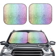 thumbnail image 6 of Lsque Beautiful Glitter 2 PCS Windshield Sun Shade | CarFoldable Window Covers | Car Accessories Reflect UV for Universal Cars SUV Truck | Small, 6 of 7