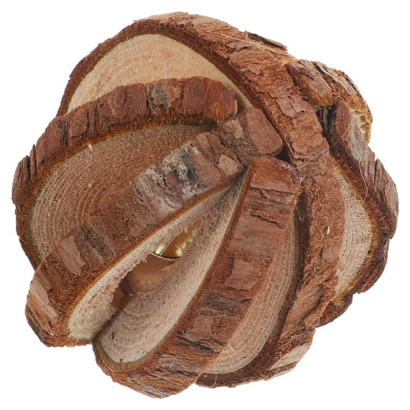 Baluue Wooden Pet Chewing Toy for Rabbits Guinea Pigs and Hamsters Safe Odorless 2pcs