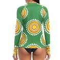 thumbnail image 2 of joogoo Womens UPF 50+ Rash Guard Circle with Dots Long Sleeve UV Protection Sun Shirts Tops S, 2 of 7