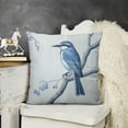 thumbnail image 2 of SHANXI  Cute Bird Printing Square Pillow Covers, Linen Look Farmhouse Soft Cushion Case for Home Office Room Bed,  22x22in, 2 of 5