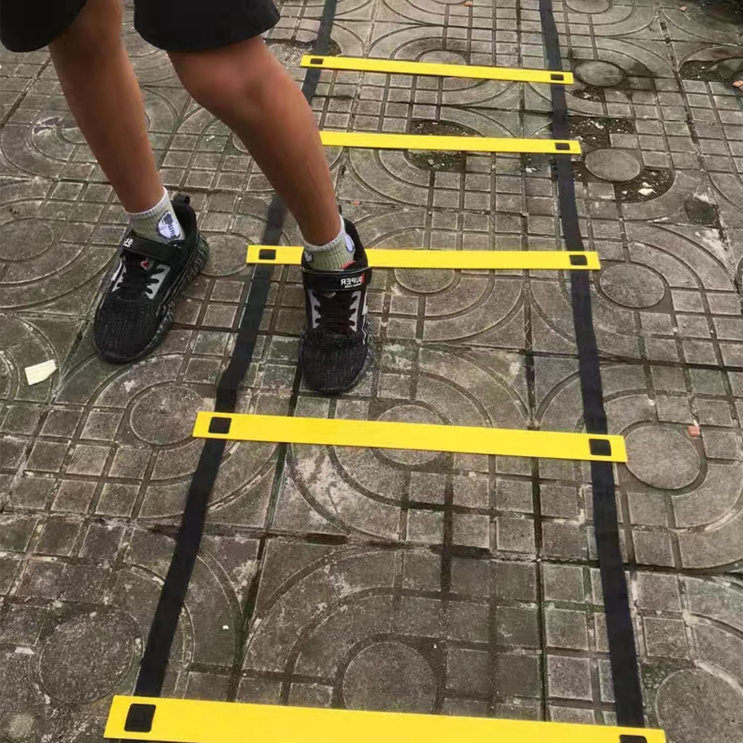 Agility Ladder Speed Training Equipment，12 Rung 20ft Footwork Ladder with Free Carry Bag，Speed Ladder for Football Footwork Exercise,Football Training Equipment