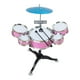 thumbnail image 1 of Juego de batería para niños, instrumentos musicales, juguete educativo, juego de juguetes musicales para el escenario infantil. Rosa, 1 of 9