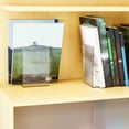thumbnail image 6 of 4 Pcs Simple Bookends Clear Book Stoppers Acrylic Bookends Book Holders Stand Book End for Library Bedroom, 6 of 11