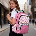 thumbnail image 4 of Pzuqiu Butterfly Polka Dot 17 Inch Backpack for Kids Girls Shoulder Bookbags Casual Laptop Backpacks with Adjustable Shoulder Strap Breathable for School Hiking Travel Age 6-18, 4 of 7