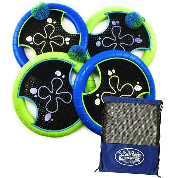 Juego Deluxe de Paletas para Trampolín de Matty's Toy Stop - Set para 4 jugadores, 12"