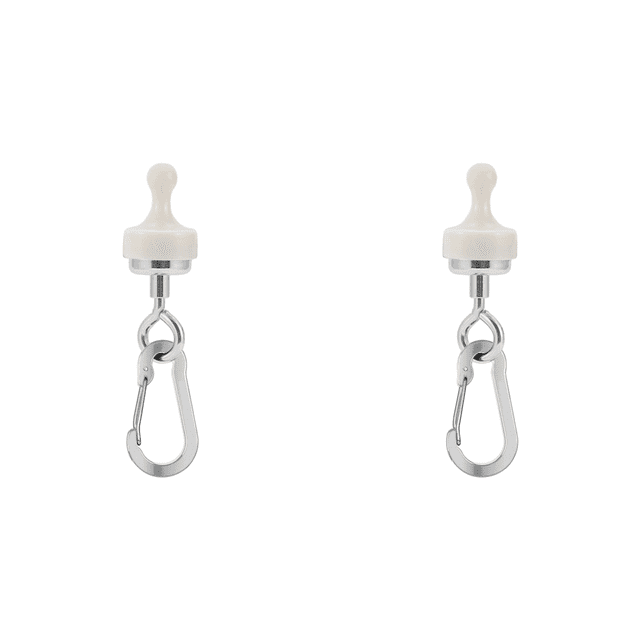 Gancho Magnético para Campaña Mosquetón en Forma D Accesorios Acampar Al Aire Libre () Blanco