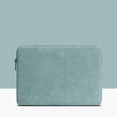 thumbnail image 2 of Funda para computadora portátil de cuero, impermeable, bolsa para computadora portátil, cremallera, funda para computadora a prueba de golpes, verde, 13 pulgadas Scienceny EL002886-13, 2 of 2