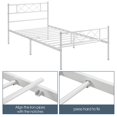 thumbnail image 4 of Topeakmart Twin XL Metal Bed Frame with Crisscross Headboard & Footboard, White, 4 of 11