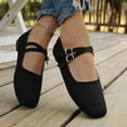 thumbnail image 4 of Miluxas Mary Jane Shoes for Women Buckle Strap Ballet Flats Comfortable Dress Shoes Black 8.5(41), 4 of 9
