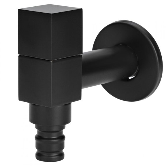 Robinet en Cuivre Noir Robinet d'Eau Froide Simple, Robinet Mural Résistant à la Corrosion, pour Machine à Laver la Salle de Bain