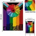 thumbnail image 2 of Progress Pride Rainbow Decorative House Flag, LGBTQ Gay Lesbian Transgender Bisexual Garden Yard Outside Pride Month Decorations, Sunflower Hate Has No Home Here Outdoor Large Home Decor 28x40, 2 of 6