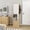 walnut, variant on 360° Rotating Mirror with Storage, 66" Jewelry Cabinet with a Full-Length Mirror, Standing Storage Cabinet with a Coat Rack, 2 Layers of Built-in Shelves, Back 4 Layers of Open Shelves, White