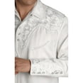 thumbnail image 2 of Men's Scully Snap Floral Tooled Embroidery Western Cowboy Rodeo Shirt White, 2 of 3