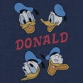 thumbnail image 2 of Junior's Mickey & Friends Donald Duck Faces Sweatshirt Blue Heather Small, 2 of 4