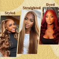 thumbnail image 4 of Peluca Keuet Blonde Highlight para cabello humano, 40 cm, 13 x 4, 5/27, balayage, 4 of 5