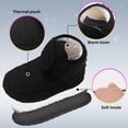 thumbnail image 2 of Stepedia Toddler Boys Girls House Slippers Indoor Home Shoes Warm Slipper Booties for Kids, Black, 2 of 6