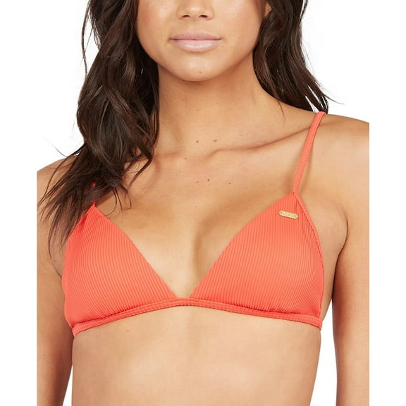 Roxy POPPY RED Mind of Freedom Triangle Bikini Swim Top, US X-Large