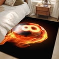 thumbnail image 5 of Flame Billiards Area&nbsp;Rug 2.7x5ft Sports Black Background Abstract Art Non-Slip&nbsp;Washable Square&nbsp;Rugs Soft Felt Indoor Floor Mat for Bedroom Kitchen Living Room Bathroom, 5 of 9