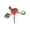 D003- Clear Lid, variant on Avian Repeller, Solar Powered Reflective Bird, Bird Garden Yard Equipment, Wildlife with Ground Stake Mount, Orange 16X10X4.5 Inch Fixed Volume Voice Activated Classic Straight