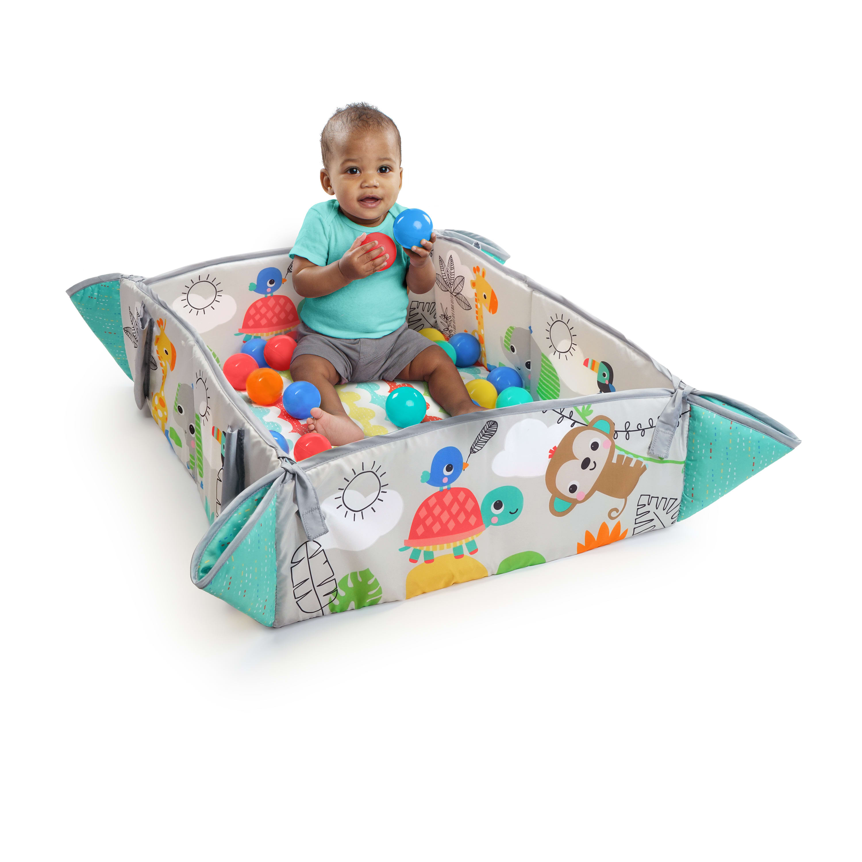 Tapis D'éveil 4-en-1 Pour Bébé Derimkcoa Thème Koala - Avec Piscine à Balles (30 Balles) Et Jouets Sensoriels, Pour Nouveau-né à Enfant