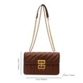 thumbnail image 2 of Bolso de hombro Mujer Bandolera acolchada de piel sintética con correa de cadena ( ) Café, 2 of 9