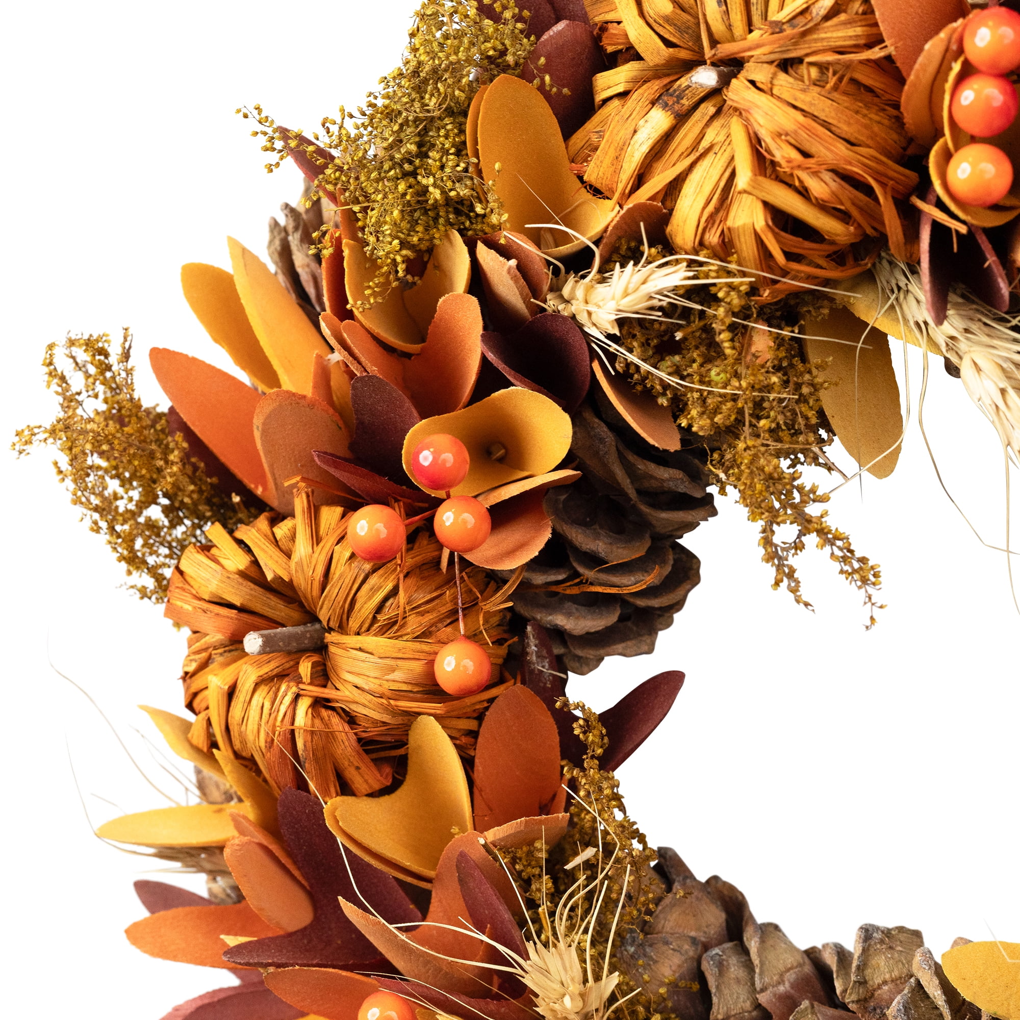 Northlight Mini Pumpkins and Berries Small Fall Harvest Wreath - 13" - Unlit