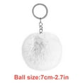 thumbnail image 2 of Fuzzy Ball Keychain Supple Comfortable Lovely Key Rings Adorable Practical Key Chains Women for Children Adults Elderly Students White 7cm, 2 of 7