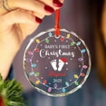 thumbnail image 4 of Baby's First Christmas Glass Ornament 2025, Customized Name New Baby Christmas Ornament, Kid's 1st Xmas Glass Ornaments Gift for Boy Girl, Personalized Newborn Xmas Tree Hanging Decoration, 4 of 6